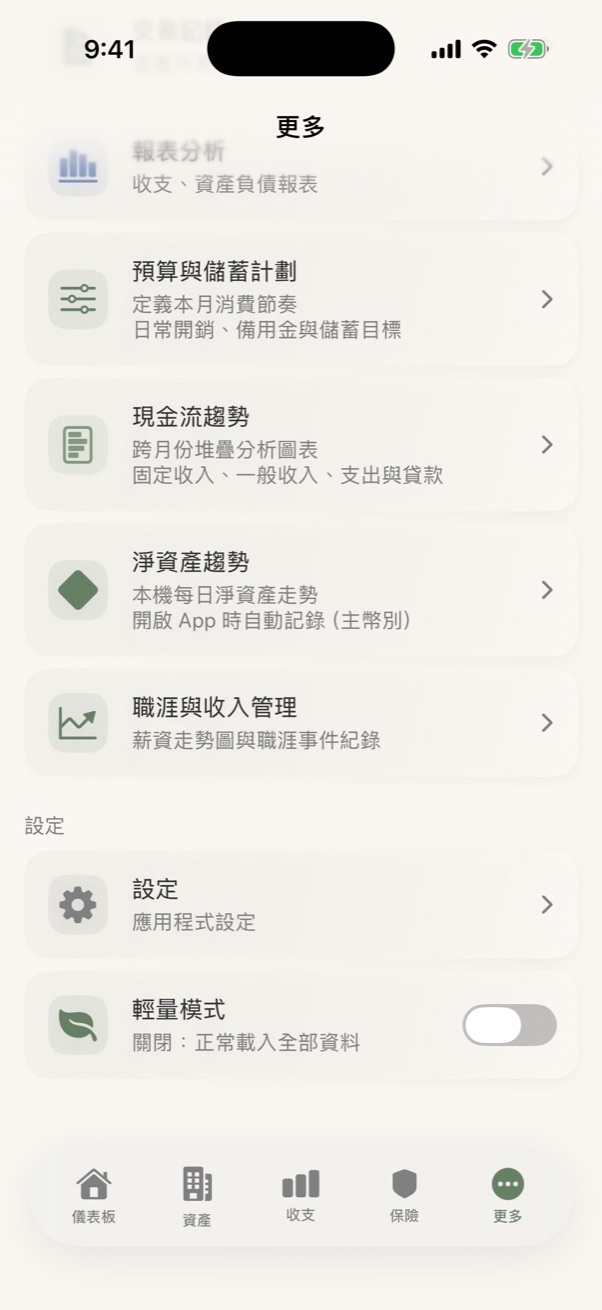 輕量模式